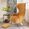 Letitia Velvet Wingback Accent Chair - Camel Accent Chair | Decorative Accent Chairs | Kinwell Furniture | Modern Accent Chairs